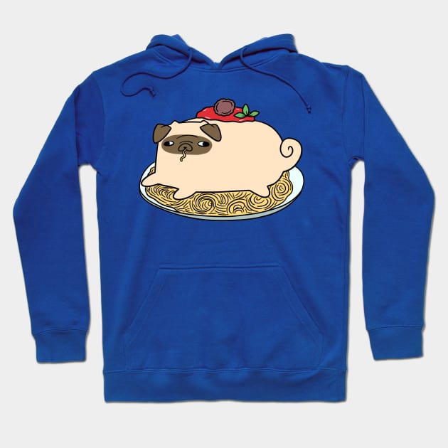 Spaghetti Pug Hoodie by saradaboru